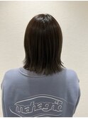 切りっぱなしボブxイヤリングカラー