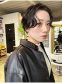 NUDE10代20代30代ハンサムショート黒髪ショート パーマショート