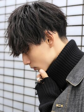 ソフトツイストスパイラルパーママッシュショートレイヤー渋谷