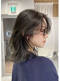 ミニウルフくびれヘアー暗めカラーニュアンスカラー