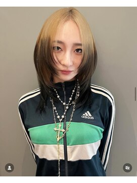 ハコ プラス(HACO+) 【Haco+】Rena_ツートンカラー_ブリーチ