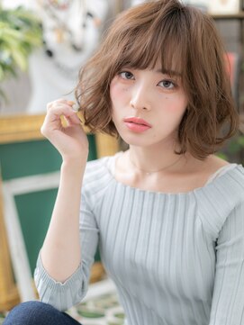 カバーヘア イヴ 戸頭店(COVER HAIR EVE) ひし形レイヤーカット小顔抜け感ボブパーマh戸頭20代30代40代