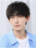 Hale刈り上げセンターパートフェザーパーマニュアンスパーマ原宿