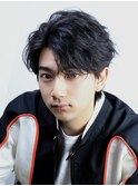 センターパートメンズパーマシャドウパーマフェザーパーマ