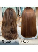 弱酸性縮毛矯正エアーストレート×PIM濃密ヘアエステ