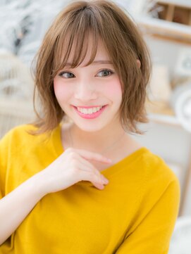 モッズヘア 越谷(mod's hair) ■斜めバングカジュアル小顔外ハネボブ103-2★越谷10代20代30代