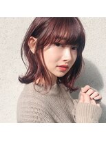 トニーアンドガイ 広尾店(TONI & GUY)&nbsp;艶感カシスブラウン外ハネくびれロブ