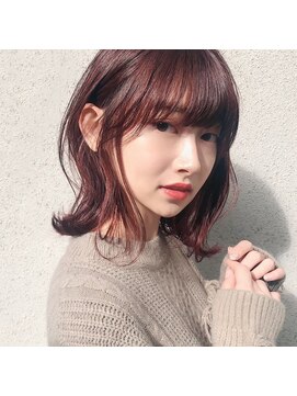 トニーアンドガイ 広尾店(TONI & GUY) 艶感カシスブラウン外ハネくびれロブ