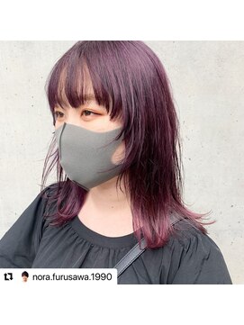 ノラキチジョウジ(NORA KICHIJOJI) 大人かわいいウルフレイヤー＃前髪＃ココアブラウン