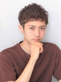 ナチュラルビジネス爽やか束感ショートソフトツーブロック