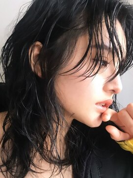 フランチェスカ(Francesca) シースルーバング+プチウルフ/パープルブラック◎20代30代