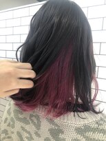 ジェンダーヘア(GENDER hair) インナーピンク×ダークグレー　F