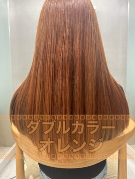 ローウェ 新百合ヶ丘(Louwe) ヘアカラー　オレンジ