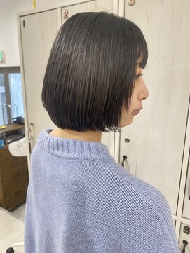 ネイロ 錦糸町(NeiRo) 丸みボブレイヤーボブブルージュダークアッシュ艶髪