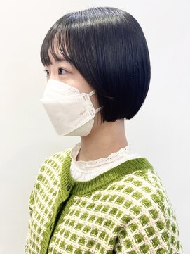 モリオフロムロンドン 松戸店(Morio from London) 【松戸　石山】黒髪ボブ丸みミニボブコンパクトボブ耳掛け