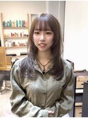 レイヤーカット 透明感カラー ザクザクレイヤー サイドバング