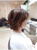 ゆるふわパーマショートスタイル