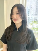 レイヤーカット ロングレイヤー ワンカールスタイル KO-7