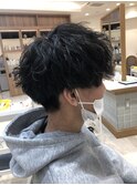 ツーブロックツイストスパイラルパーマ