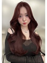 ボタン ハカタ(VOTAN hakata) ワインレッド/明るめレッド/レイヤーカット