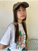 フェイスフレーミング◎イエローブリーチ◎ダブルカラー/ロング