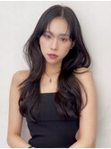 レイヤーカット韓国ヘアくびれロングs
