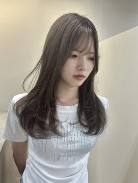 ユニ 江坂(Uni.) レイヤーカット ミディアムレイヤー ブリーチなしダブルカラー