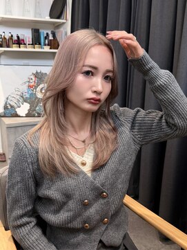 ウシワカマルガーデン(ushiwakamaru Garden) ミルクティーベージュ/韓国ヘア/レイヤー/オージュア