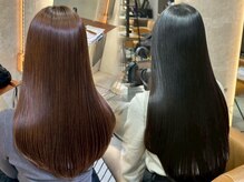 自分の髪に合ったメニューが分かる一覧表♪どの施術をしていけば美髪になれるかの事前カウンセリング☆