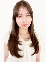 ビーチ(BEACH) モテ髪韓国風レイヤーセミロングミルクティーブロンドヨシンモリ