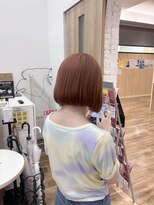 キセイ イオンモール新利府北館店(KISEI)&nbsp;ブリーチなしダブルカラー！可愛いオレンジボブ１０代２０代