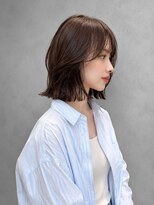 ヘアーサロンクレオ(CREO)&nbsp;外ハネボブ×ブラウン