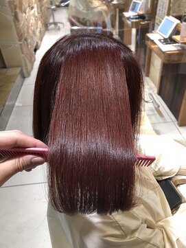 ヘアリゾートユア 新大久保店(hair resort YuA) レッド系カラー【新大久保　カラー】