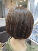 【40 50代】極細ハイライト×ボブ