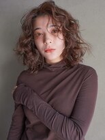 Aラインボブ/スパイラルパーマ/カーキグレージュ/髪質改善/20代