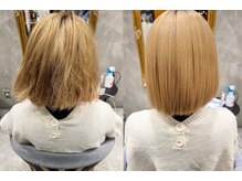 "髪質改善酸性ストレート"のリアルなbefore,after