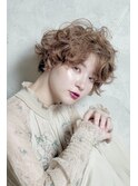 ペールベージュセクションカラーグラデーションカラー外ハネボブ