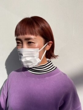 アルジャーノン(algernon) オレンジカラーボブ