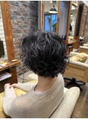 くしゃっとパーマスタイル