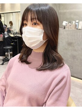 ロンドプロフィール 浦和(Lond profil) 韓国顔まわり前髪カットココアグレージュくびれ巻き【浦和】