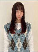 福井 フェイスレイヤーカット インナーカラー 暖色 髪質改善