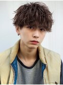 波巻きパーマメンズツイストスパイラルパーマツーブロック
