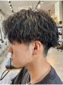 波巻きパーマツイストスパイラルパーマメンズマッシュパーマ