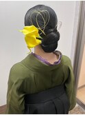 【袴着付け＋シニヨン】六本木/六本木駅/和装/着付け/着物/早朝