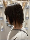 切りっぱなしショートボブ