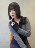 ミニボブ/切りっぱなし/ボブ/縮毛矯正/タッセルボブ