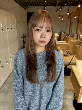 クラン バイ ナチュラル(clan by Natural) シャギーレイヤー/ロングレイヤーカット/ミルクティーカラー