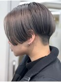 ハンサムショート センターパート 刈り上げマッシュ