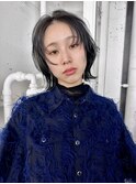 外ハネボブ美髪イメチェン小顔レイヤーファイスレイヤーミニボブ