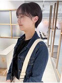 "久保田"コンパクトショートヘア薄めバング丸みショート